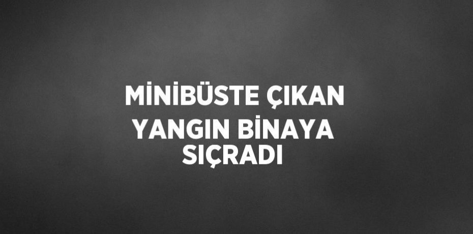 MİNİBÜSTE ÇIKAN YANGIN BİNAYA SIÇRADI