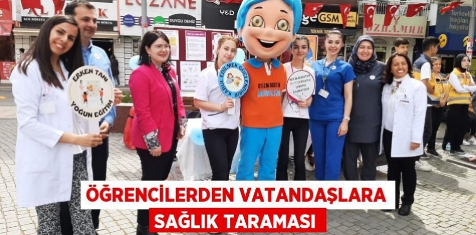 Öğrencilerden vatandaşlara sağlık taraması
