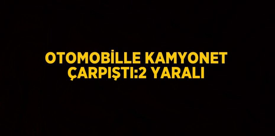 OTOMOBİLLE KAMYONET ÇARPIŞTI:2 YARALI