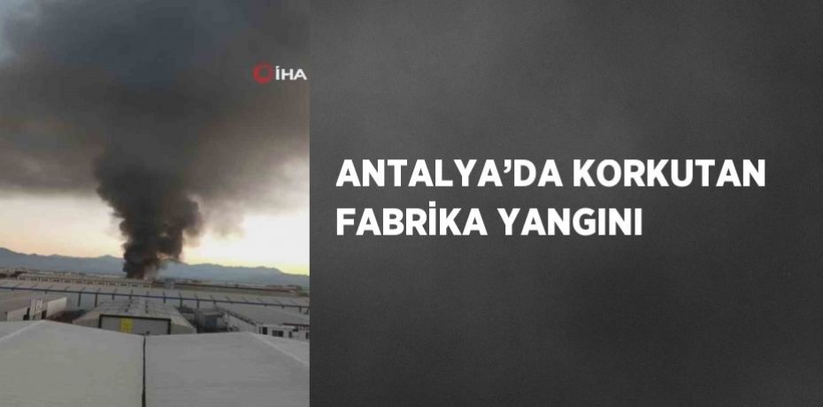 ANTALYA’DA KORKUTAN FABRİKA YANGINI