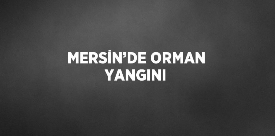 MERSİN’DE ORMAN YANGINI