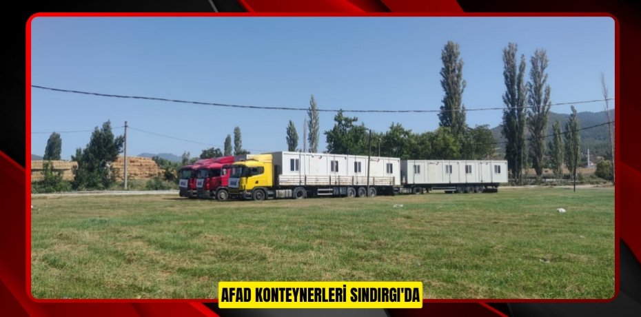 AFAD konteynerleri Sındırgı'da