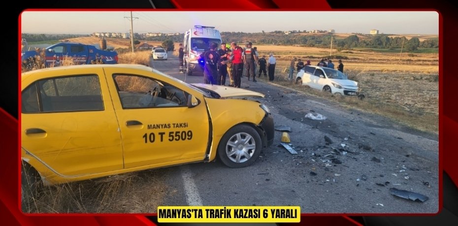 Manyas'ta trafik kazası: 6 yaralı  