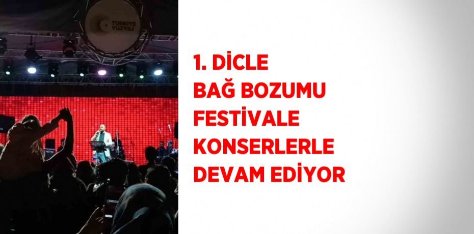 1. DİCLE BAĞ BOZUMU FESTİVALE KONSERLERLE DEVAM EDİYOR