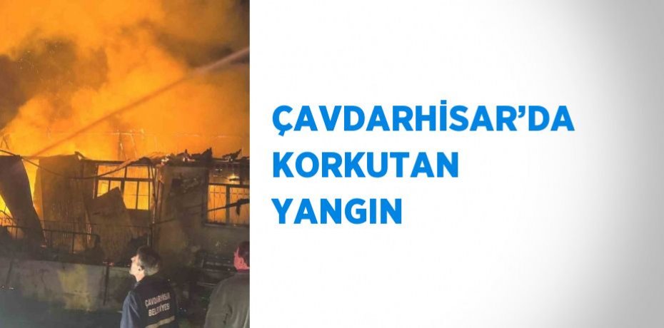ÇAVDARHİSAR’DA KORKUTAN YANGIN