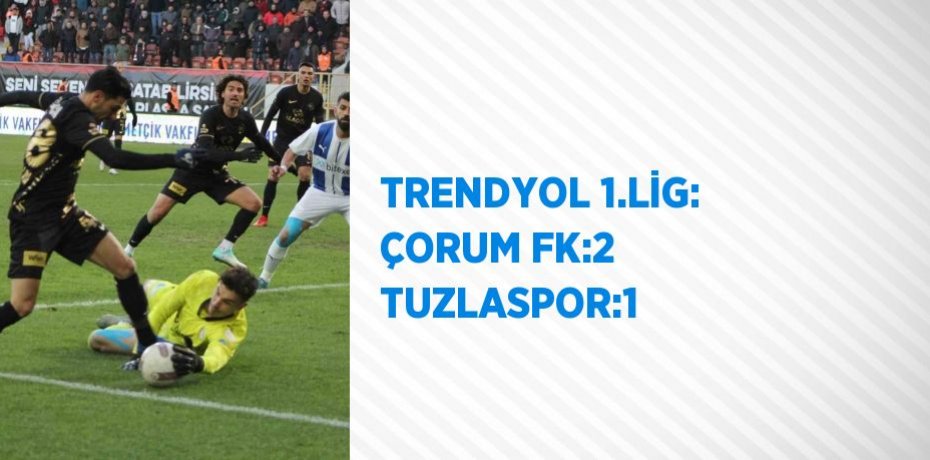 TRENDYOL 1.LİG: ÇORUM FK:2 TUZLASPOR:1
