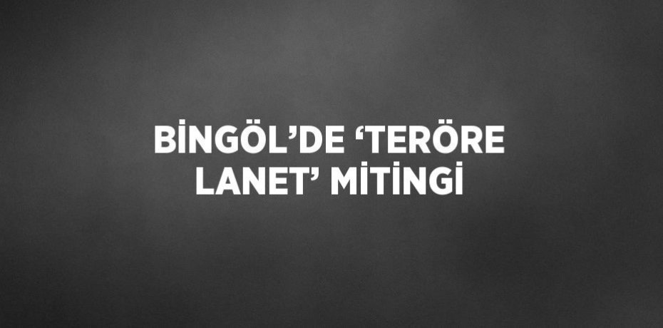 BİNGÖL’DE ‘TERÖRE LANET’ MİTİNGİ