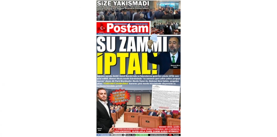 SU ZAMMI İPTAL!