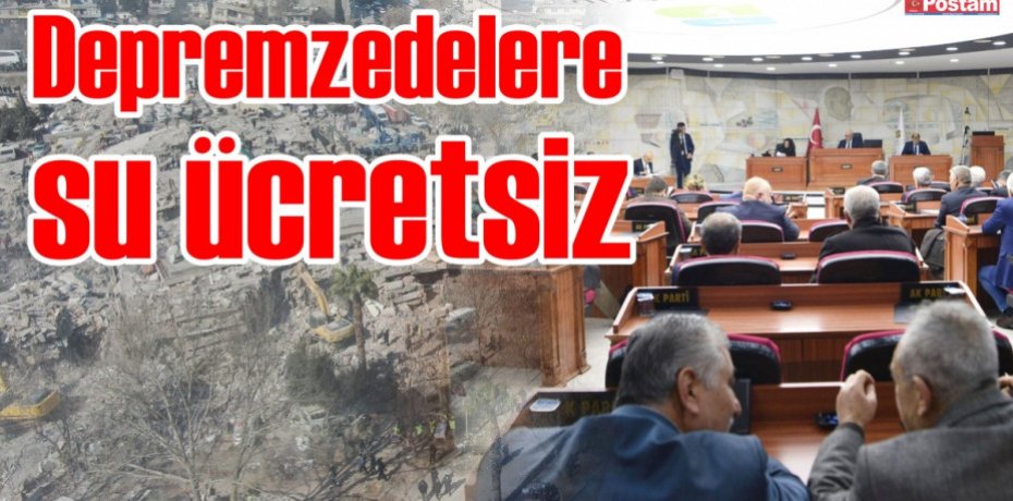 Depremzedelere su ücretsiz