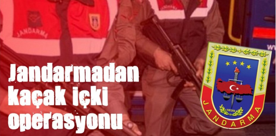 Jandarmadan kaçak içki operasyonu