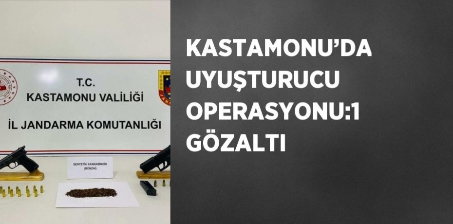 KASTAMONU’DA UYUŞTURUCU OPERASYONU:1 GÖZALTI