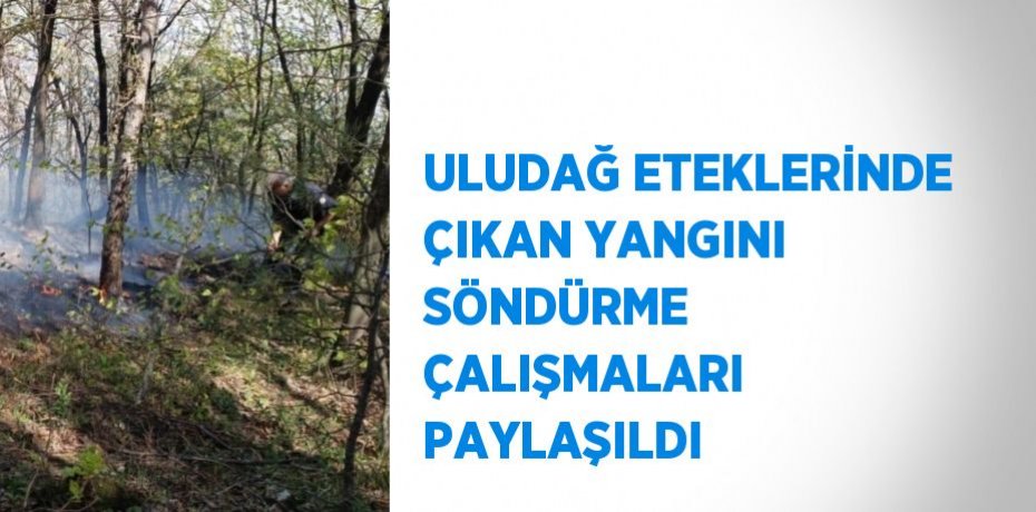 ULUDAĞ ETEKLERİNDE ÇIKAN YANGINI SÖNDÜRME ÇALIŞMALARI PAYLAŞILDI