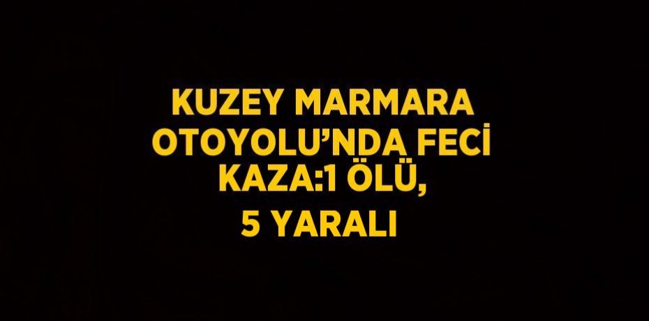 KUZEY MARMARA OTOYOLU’NDA FECİ KAZA:1 ÖLÜ, 5 YARALI