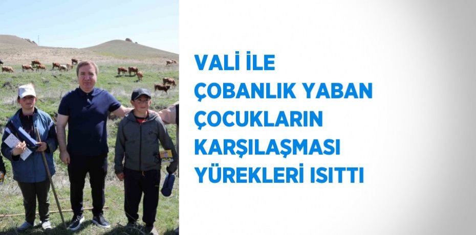 VALİ İLE ÇOBANLIK YABAN ÇOCUKLARIN KARŞILAŞMASI YÜREKLERİ ISITTI