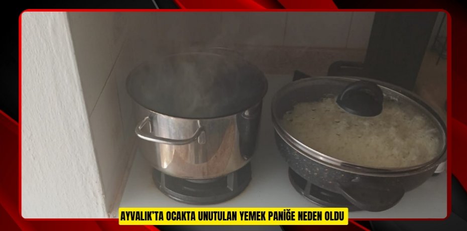 Ayvalık’ta ocakta unutulan yemek paniğe neden oldu  