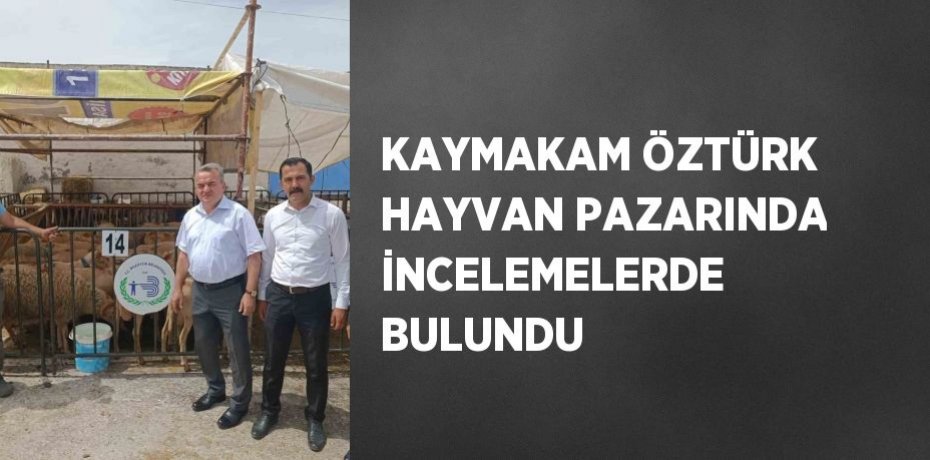 KAYMAKAM ÖZTÜRK HAYVAN PAZARINDA İNCELEMELERDE BULUNDU