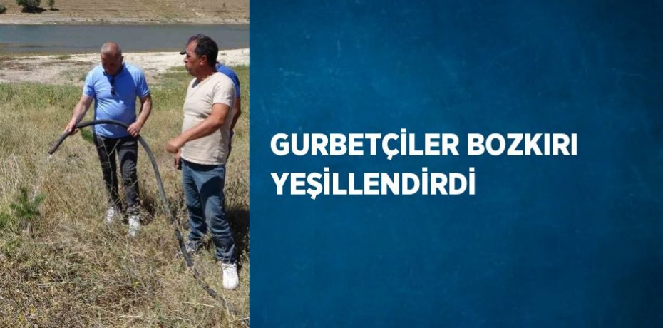 GURBETÇİLER BOZKIRI YEŞİLLENDİRDİ