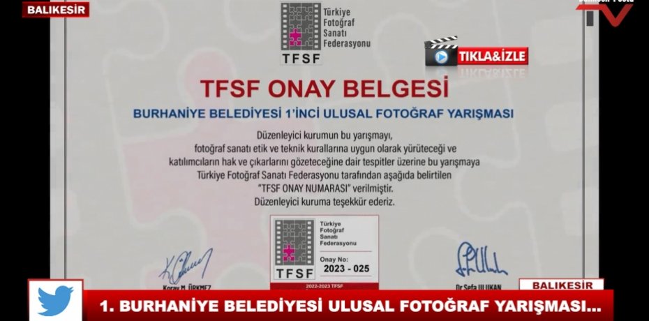 1. BURHANİYE BELEDİYESİ ULUSAL FOTOĞRAF YARIŞMASI