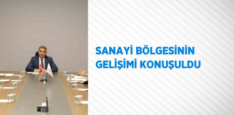 SANAYİ BÖLGESİNİN GELİŞİMİ KONUŞULDU