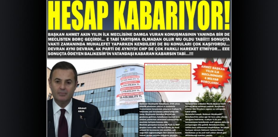 HESAP KABARIYOR!