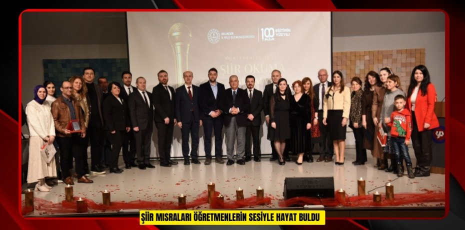 Şiir mısraları öğretmenlerin sesiyle hayat buldu
