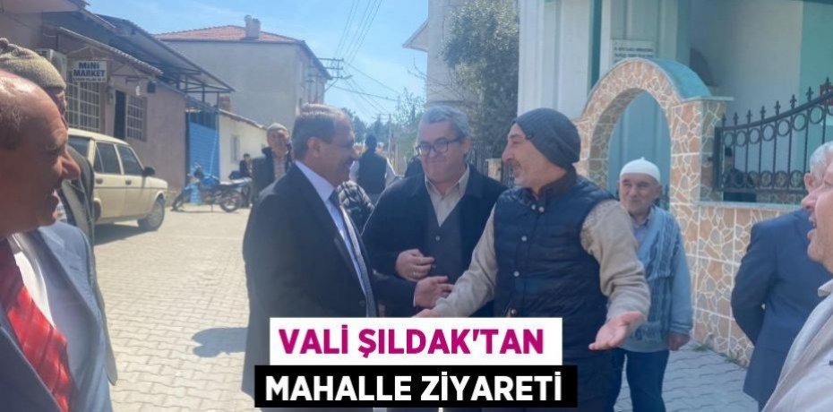 Vali Şıldak'tan Mahalle Ziyareti