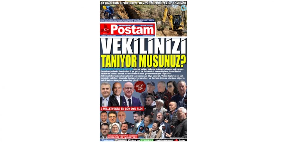 VEKİLİNİZİ TANIYOR MUSUNUZ?