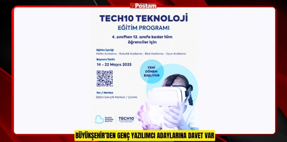 BÜYÜKŞEHİR’DEN GENÇ YAZILIMCI ADAYLARINA DAVET VAR