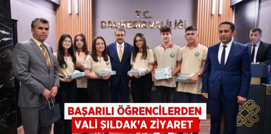 Başarılı Öğrencilerden Vali Şıldak'a Ziyaret