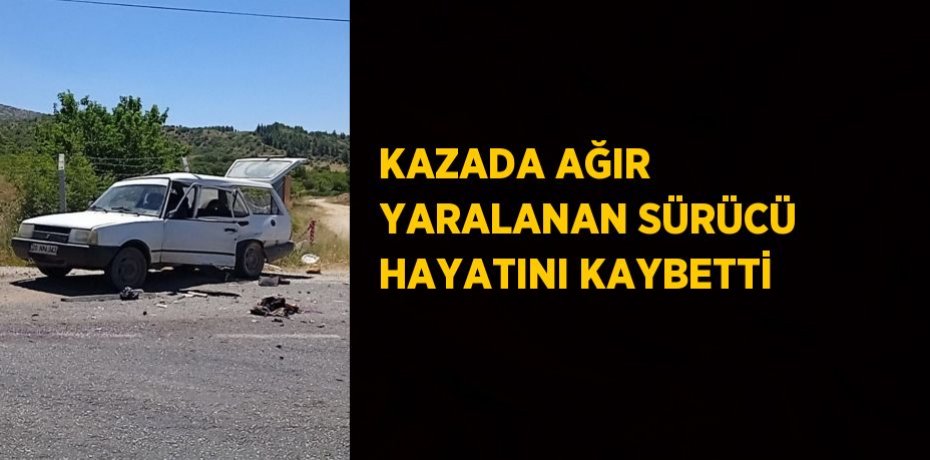 KAZADA AĞIR YARALANAN SÜRÜCÜ HAYATINI KAYBETTİ