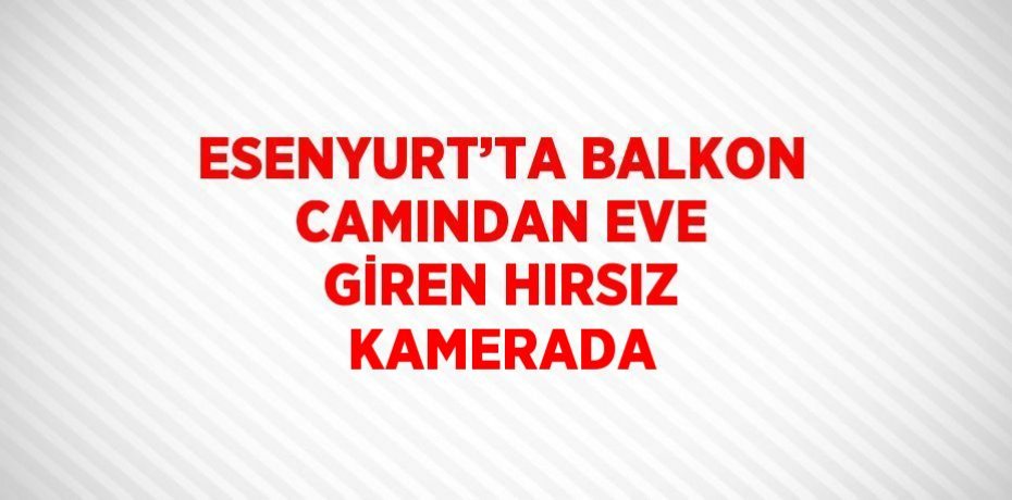 ESENYURT’TA BALKON CAMINDAN EVE GİREN HIRSIZ KAMERADA