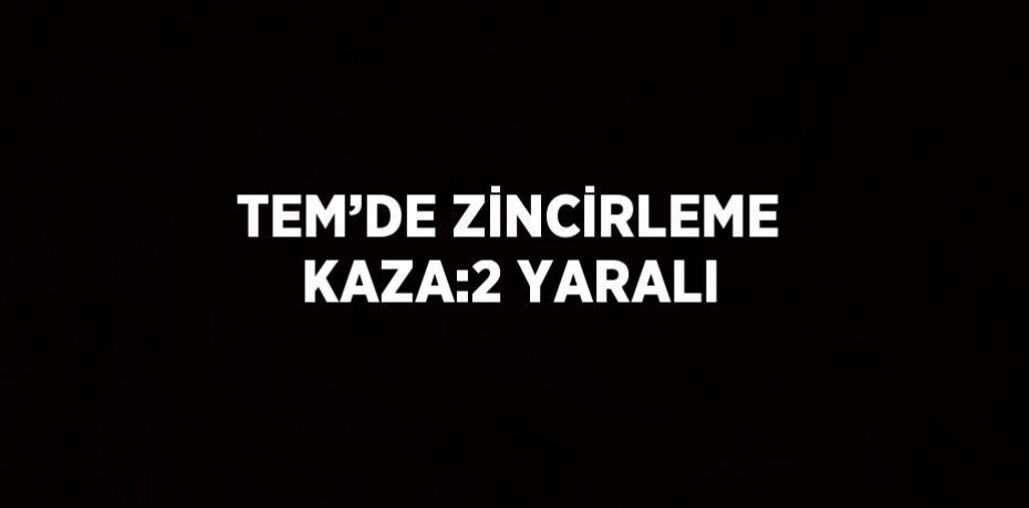 TEM’DE ZİNCİRLEME KAZA:2 YARALI