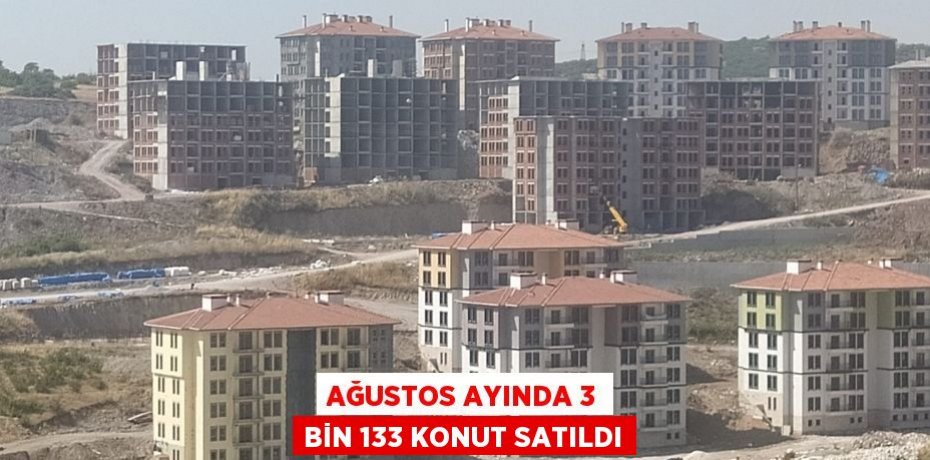 Ağustos ayında 3 bin 133 konut satıldı