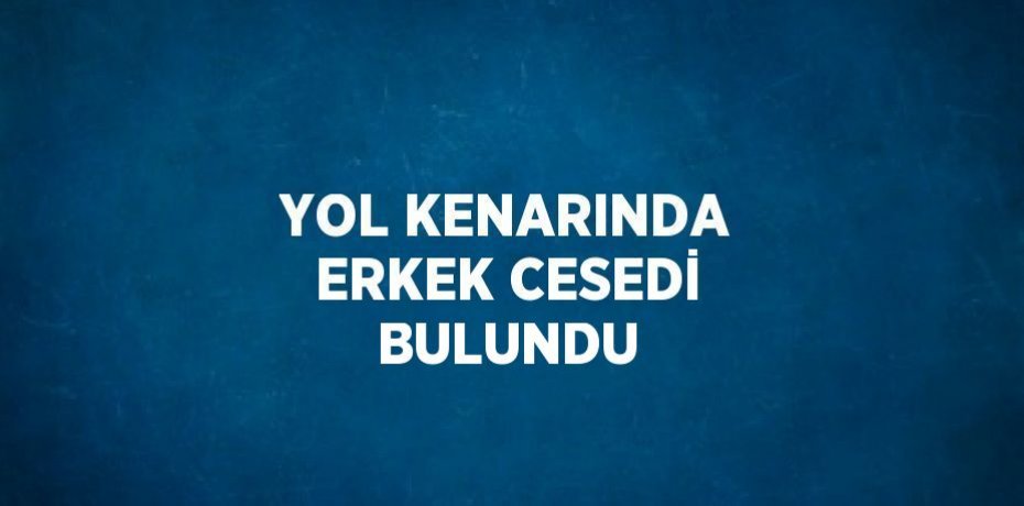YOL KENARINDA ERKEK CESEDİ BULUNDU