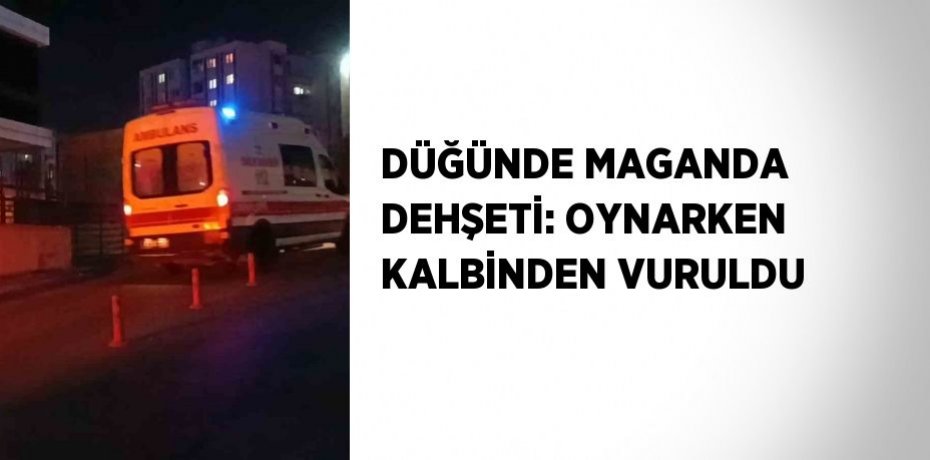 DÜĞÜNDE MAGANDA DEHŞETİ: OYNARKEN KALBİNDEN VURULDU