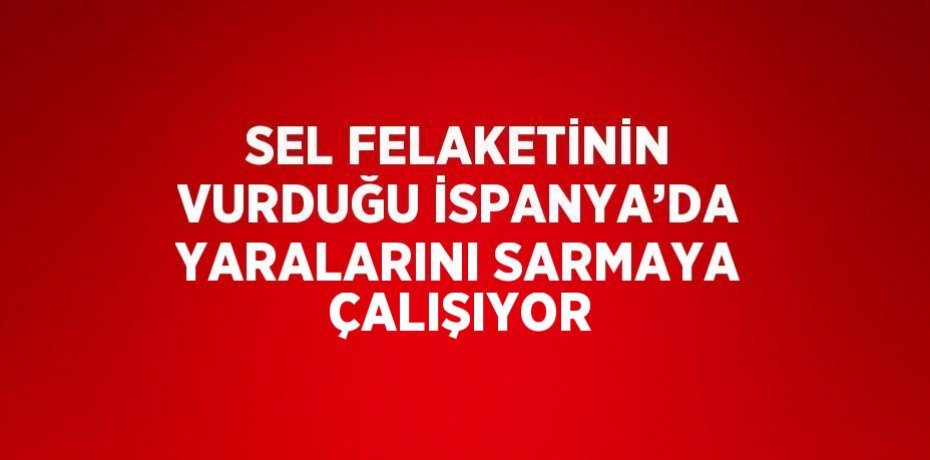 SEL FELAKETİNİN VURDUĞU İSPANYA’DA YARALARINI SARMAYA ÇALIŞIYOR