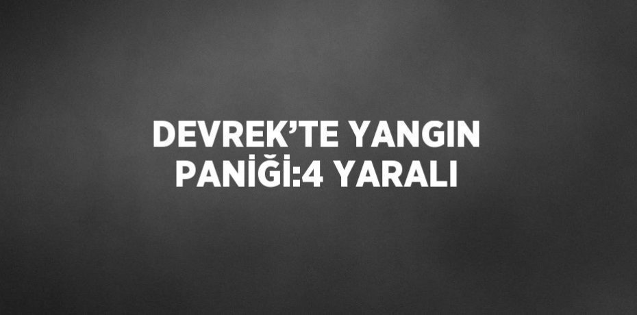 DEVREK’TE YANGIN PANİĞİ:4 YARALI