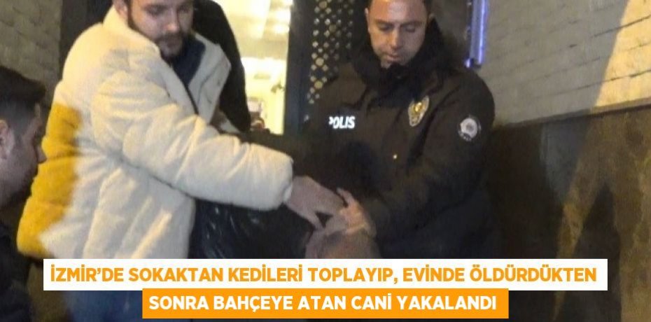 İZMİR’DE SOKAKTAN KEDİLERİ TOPLAYIP, EVİNDE ÖLDÜRDÜKTEN SONRA BAHÇEYE ATAN CANİ YAKALANDI