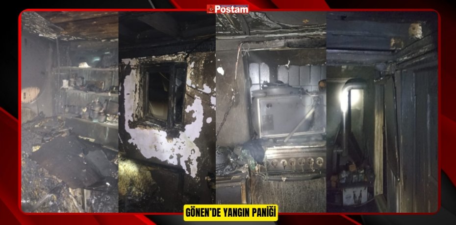 GÖNEN’DE YANGIN PANİĞİ