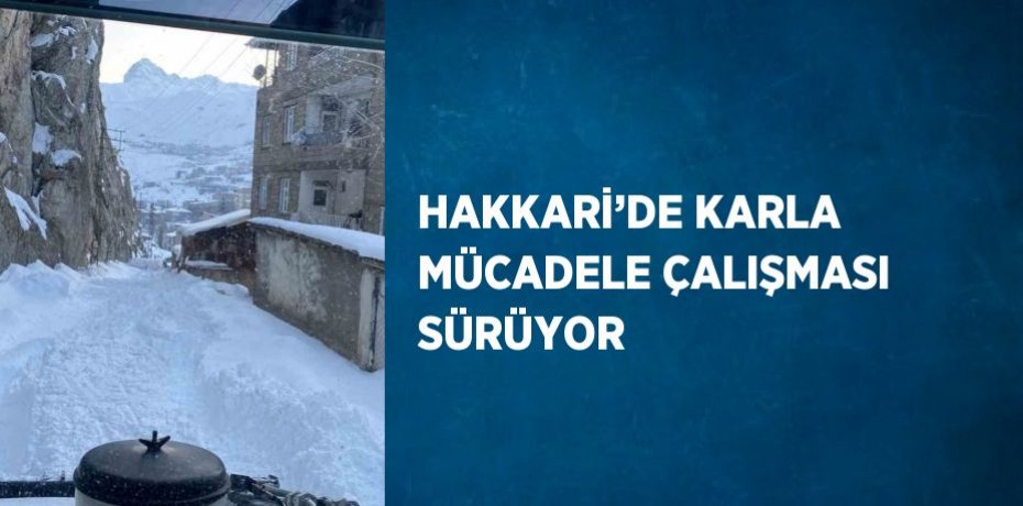 HAKKARİ’DE KARLA MÜCADELE ÇALIŞMASI SÜRÜYOR