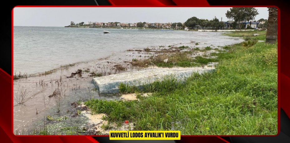  Kuvvetli lodos Ayvalık'ı vurdu