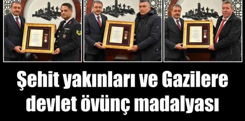 Şehit yakınları ve Gazilere devlet övünç madalyası