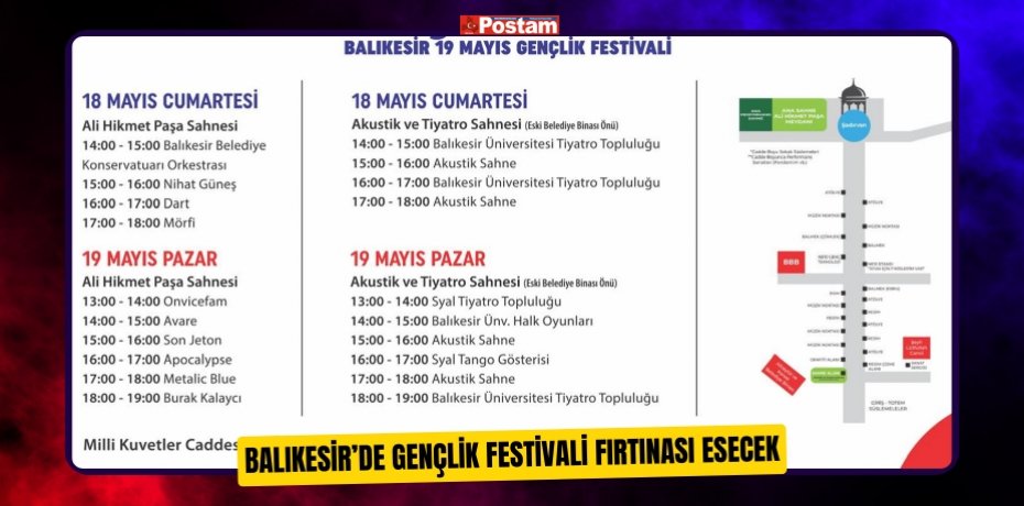 Balıkesir’de Gençlik Festivali fırtınası esecek