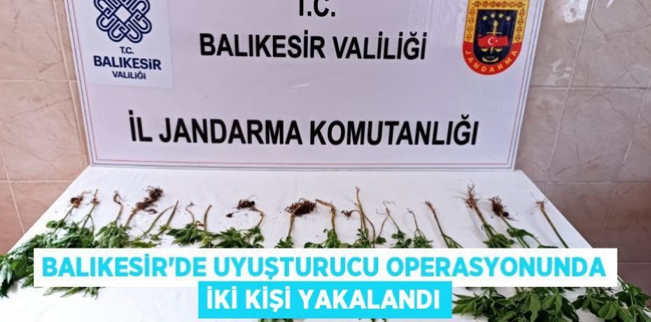 Balıkesir'de uyuşturucu operasyonunda iki kişi yakalandı