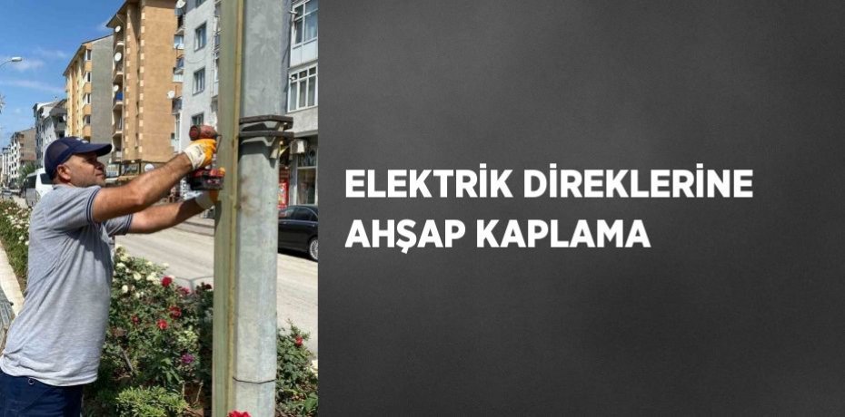 ELEKTRİK DİREKLERİNE AHŞAP KAPLAMA