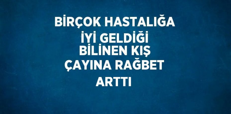 BİRÇOK HASTALIĞA İYİ GELDİĞİ BİLİNEN KIŞ ÇAYINA RAĞBET ARTTI