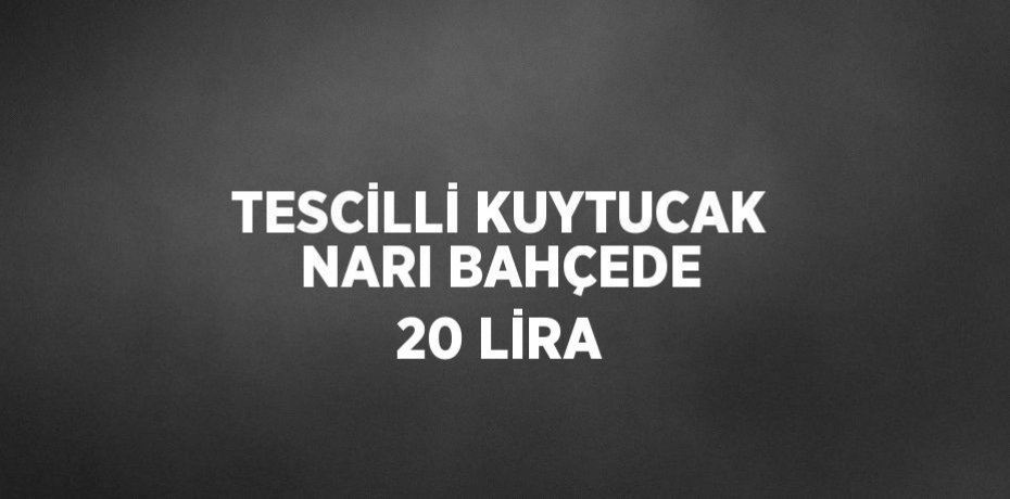 TESCİLLİ KUYTUCAK NARI BAHÇEDE 20 LİRA