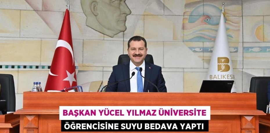Başkan Yücel Yılmaz üniversite öğrencisine suyu bedava yaptı