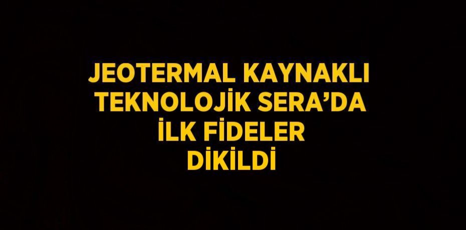 JEOTERMAL KAYNAKLI TEKNOLOJİK SERA’DA İLK FİDELER DİKİLDİ
