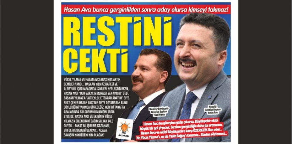HASAN AVCI RESTİNİ ÇEKTİ!